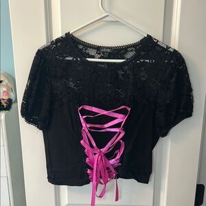 Dolls Kill/Widow Lace Corset Top